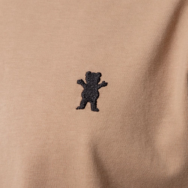 POLERA HOMBRE GRIZZLY GRIPTAPE EMBROIDERED OG BEAR BEIGE - 6