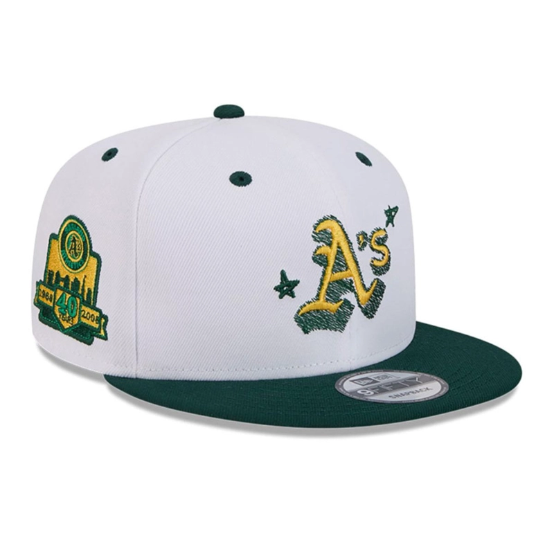 JOCKEY NEW ERA OFFICIAL DOODLES MLB OAKLAND ATHLETICS WHITE - 2