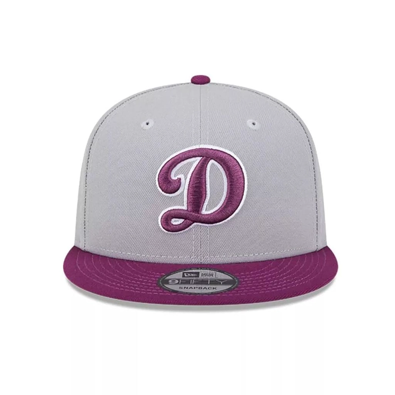 JOCKEY GORRA NEW ERA 9FIFTY 2-TONE COLOR MLB LOS ANGELES DODGERS GRAY/PURPLE - 1