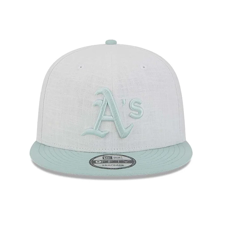 JOCKEY GORRA NEW ERA 9FIFTY ATHLETICS MINTY BREEZE WHITE - 1