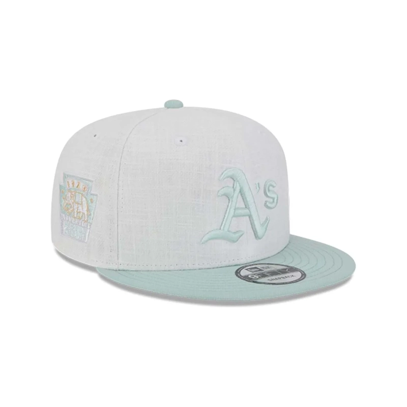 JOCKEY GORRA NEW ERA 9FIFTY ATHLETICS MINTY BREEZE WHITE - 2