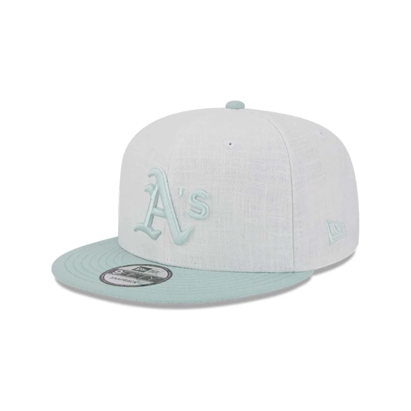 JOCKEY GORRA NEW ERA 9FIFTY ATHLETICS MINTY BREEZE WHITE - 3