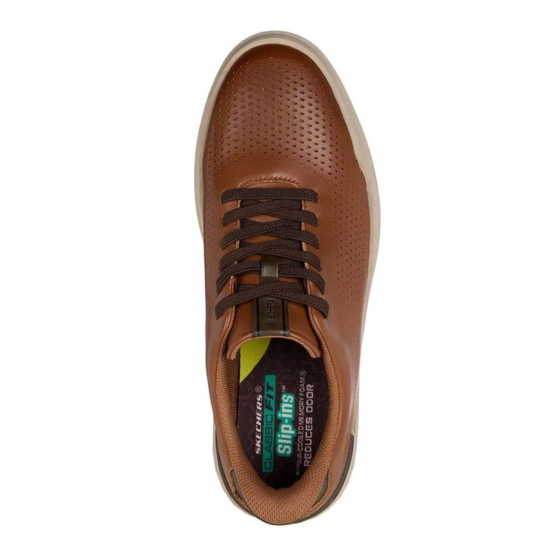 ZAPATILLAS URBANAS HOMBRE SKECHERS SLIP-INS OWEN 205625-BRN - 4