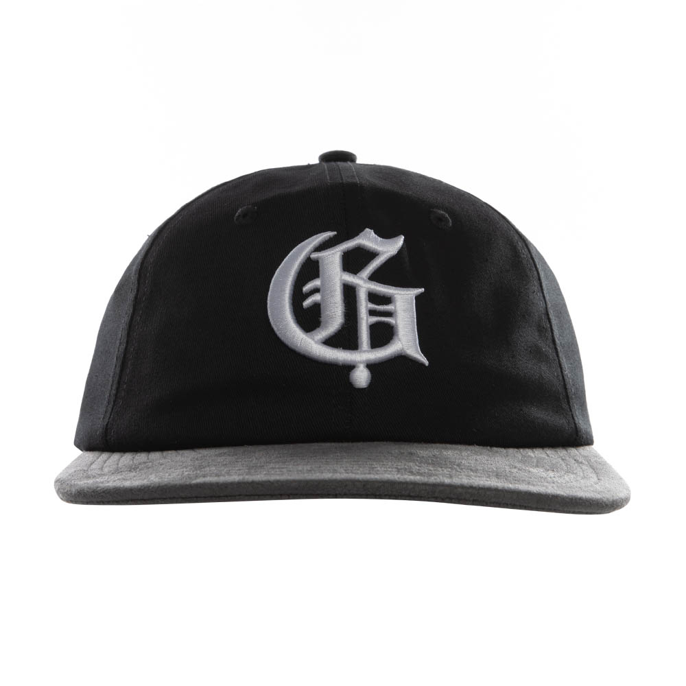 JOCKEY NEGRO GRIZZLY GRIPTAPE OLD ENGLISH STRAP BACK HAT RAISED EMBROIDERY - 1