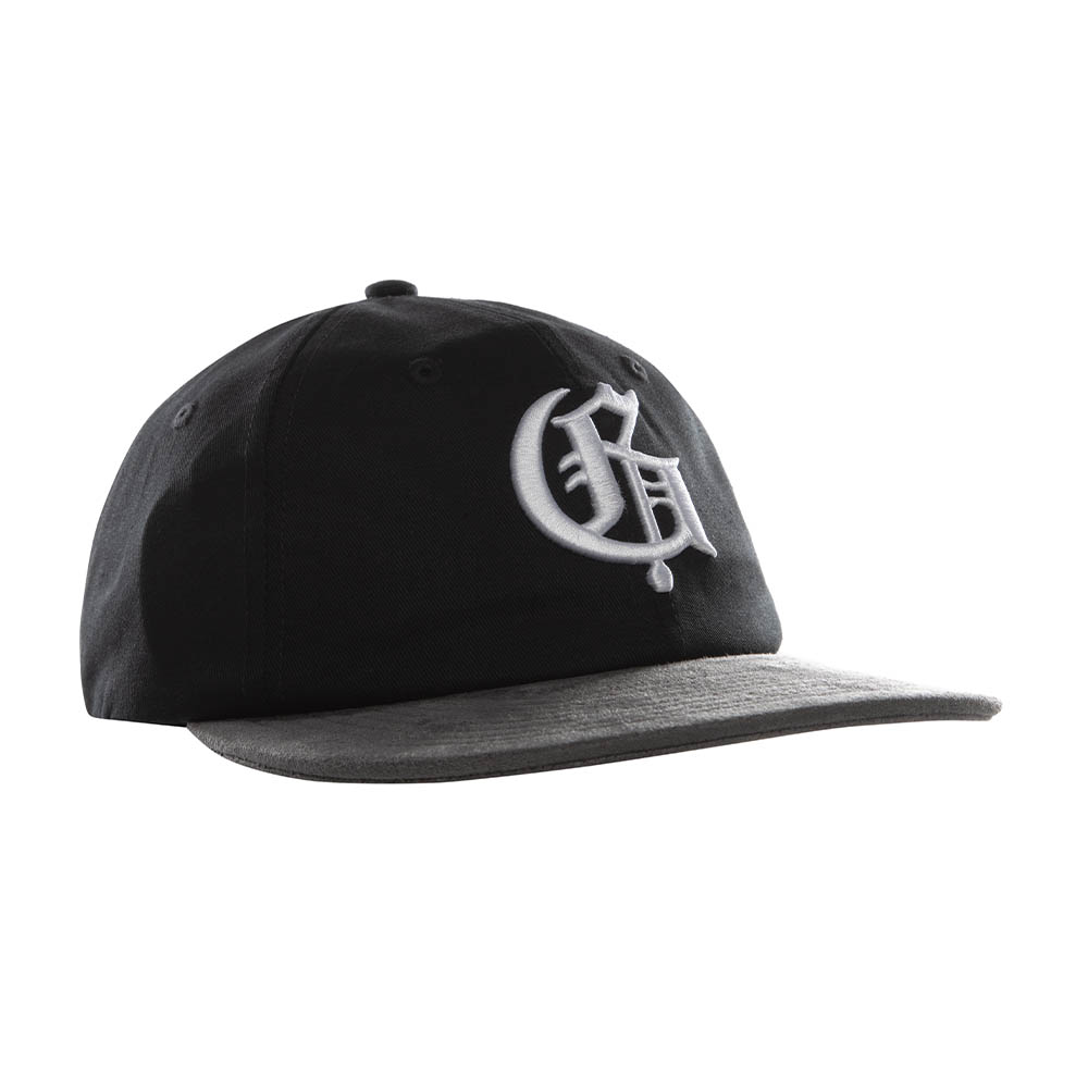 JOCKEY NEGRO GRIZZLY GRIPTAPE OLD ENGLISH STRAP BACK HAT RAISED EMBROIDERY - 2