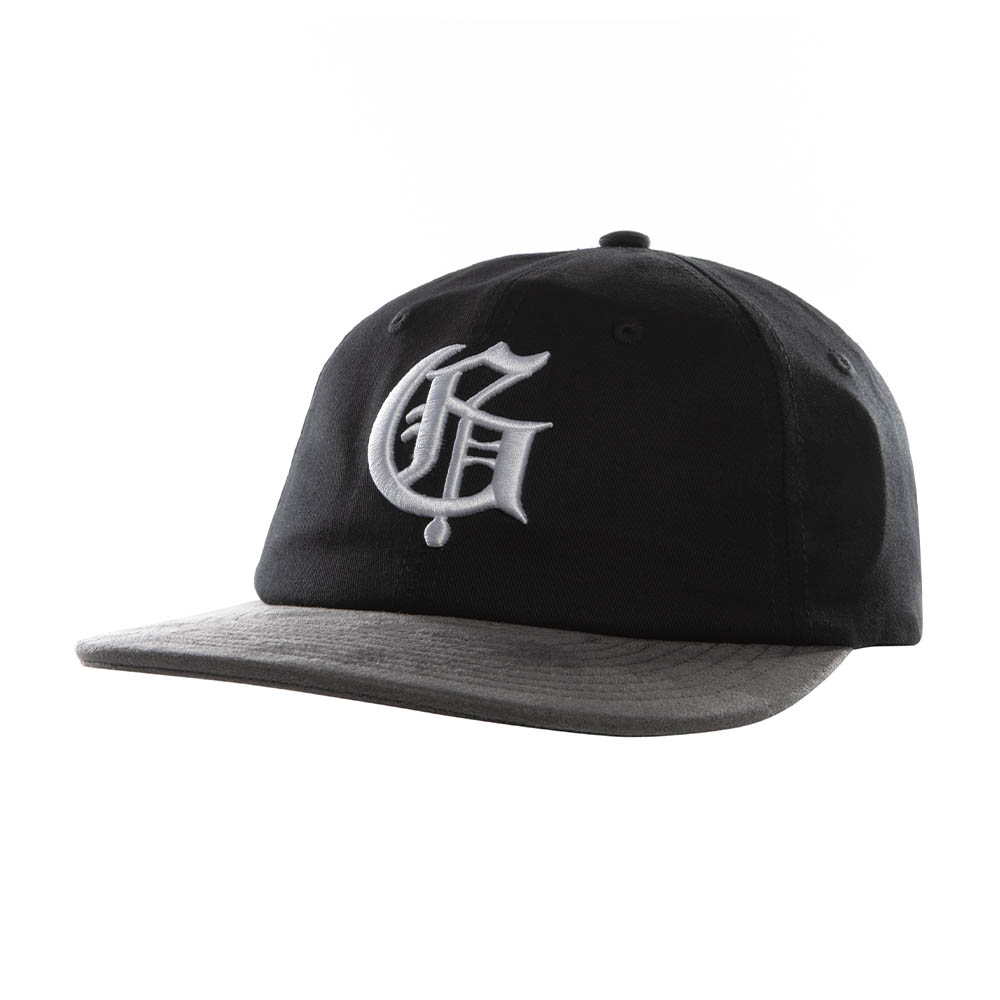 JOCKEY NEGRO GRIZZLY GRIPTAPE OLD ENGLISH STRAP BACK HAT RAISED EMBROIDERY - 3