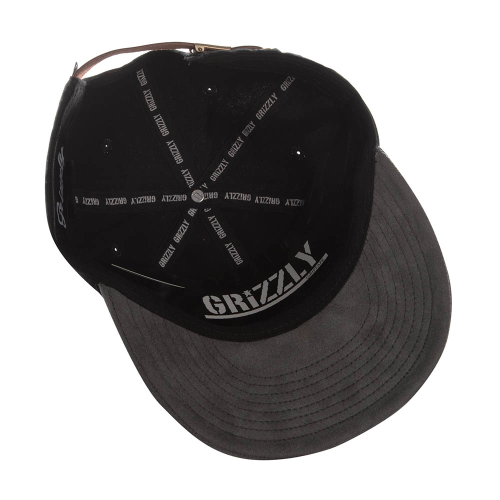 JOCKEY NEGRO GRIZZLY GRIPTAPE OLD ENGLISH STRAP BACK HAT RAISED EMBROIDERY - 6