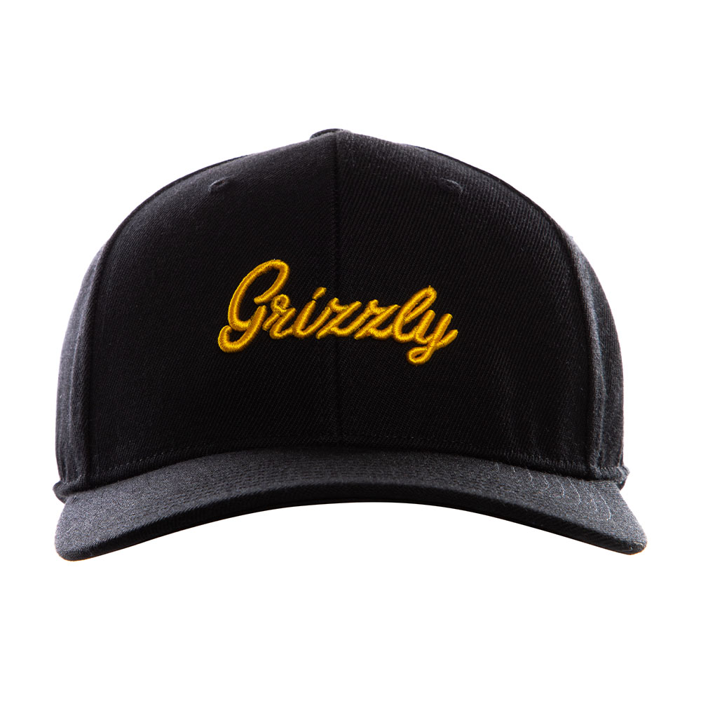 JOCKEY NEGRO GRIZZLY GRIPTAPE CURVO ELASTICO HAT DIRECT FLAT EMBROIDERY - 1