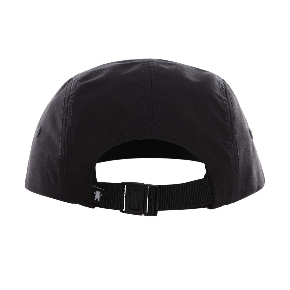JOCKEY NEGRO GRIZZLY GRIPTAPE SCRIPT FIVE PANEL DIRECT FLAT EMBROIDERY - 3