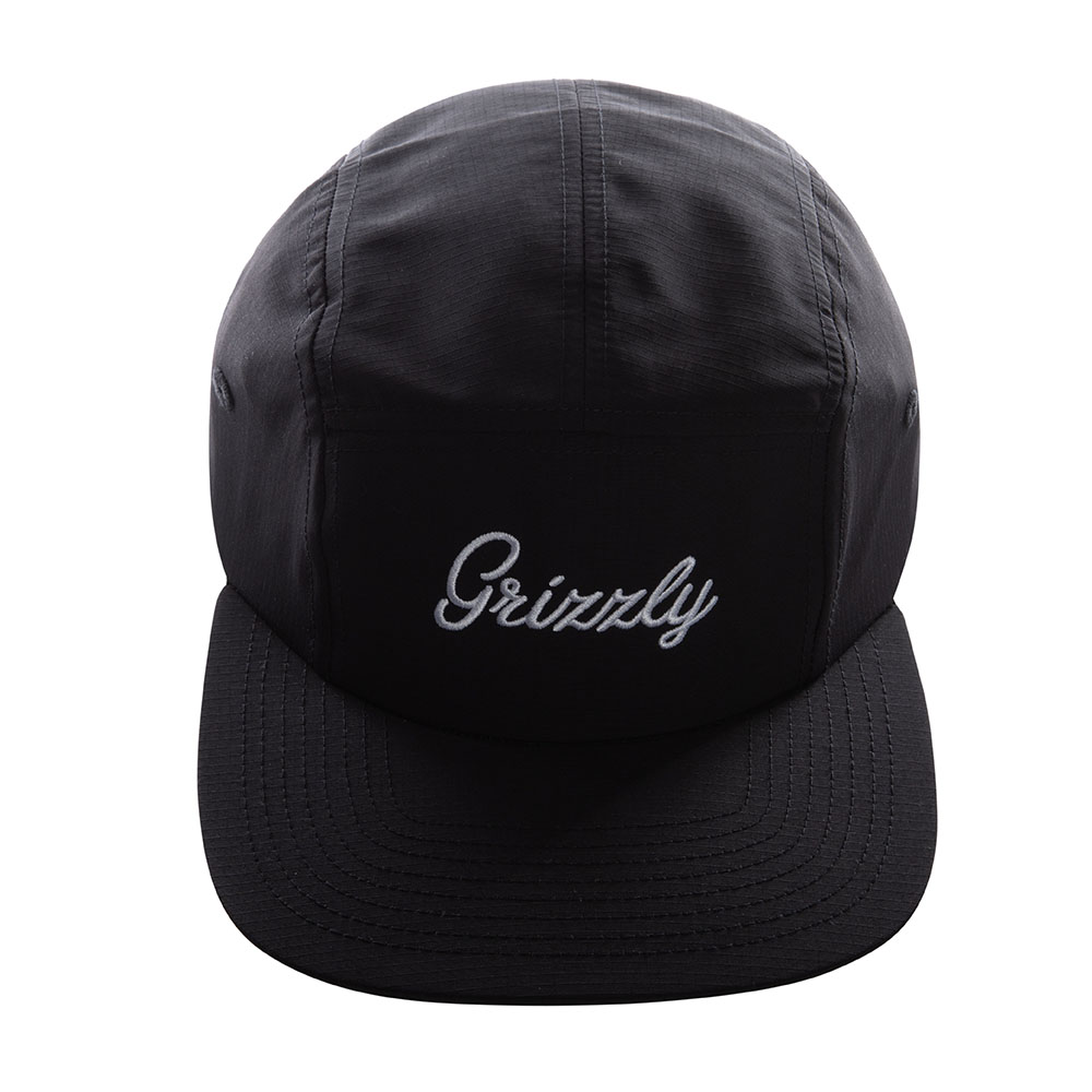 JOCKEY NEGRO GRIZZLY GRIPTAPE SCRIPT FIVE PANEL DIRECT FLAT EMBROIDERY - 4