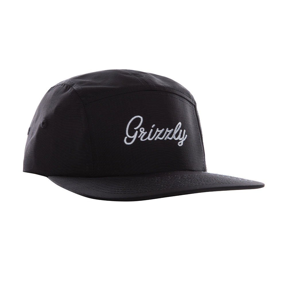 JOCKEY NEGRO GRIZZLY GRIPTAPE SCRIPT FIVE PANEL DIRECT FLAT EMBROIDERY - 5