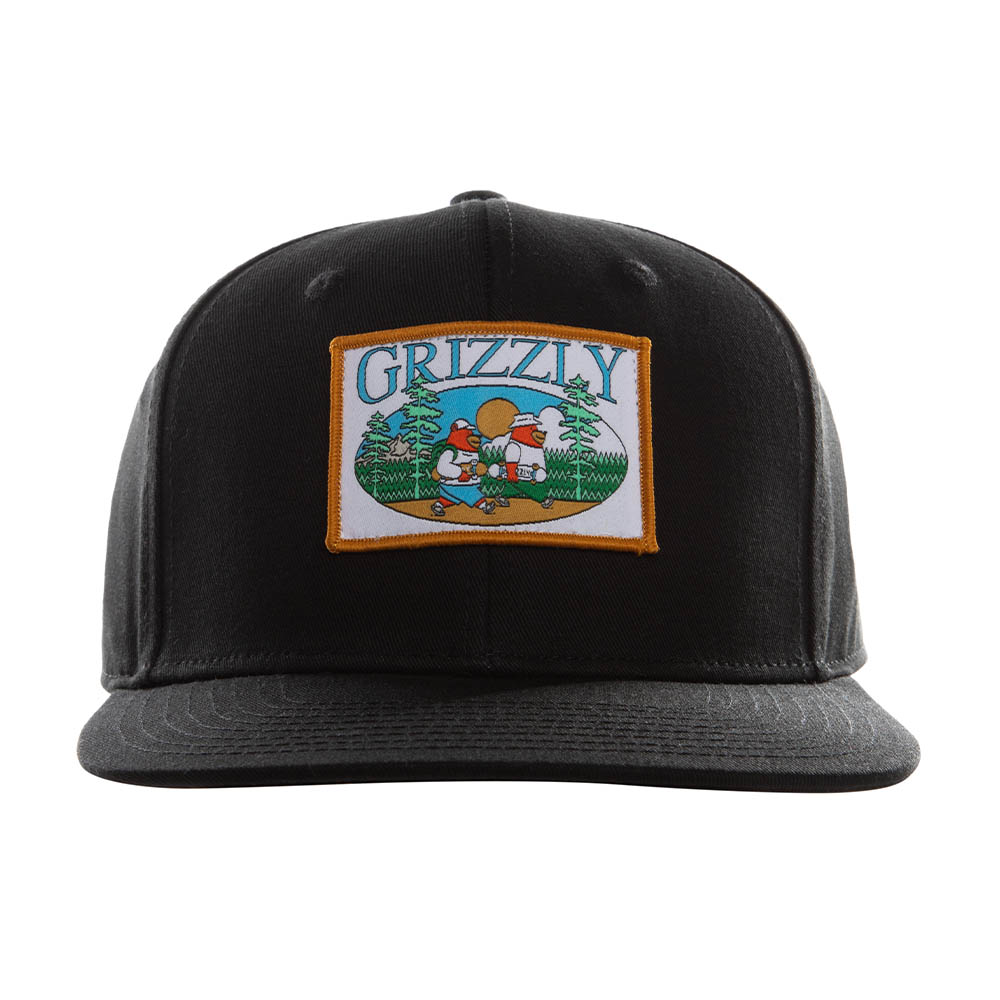 JOCKEY NEGRO GRIZZLY GRIPTAPE STAYCATION SNAPBACK BANGE WOVEN LABELWITH EMB/RAISED EDGE - 1