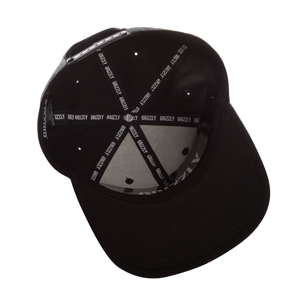 JOCKEY NEGRO GRIZZLY GRIPTAPE STAYCATION SNAPBACK BANGE WOVEN LABELWITH EMB/RAISED EDGE - 2