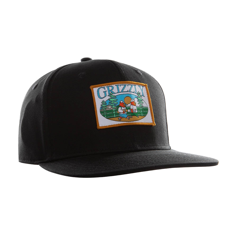 JOCKEY NEGRO GRIZZLY GRIPTAPE STAYCATION SNAPBACK BANGE WOVEN LABELWITH EMB/RAISED EDGE - 5