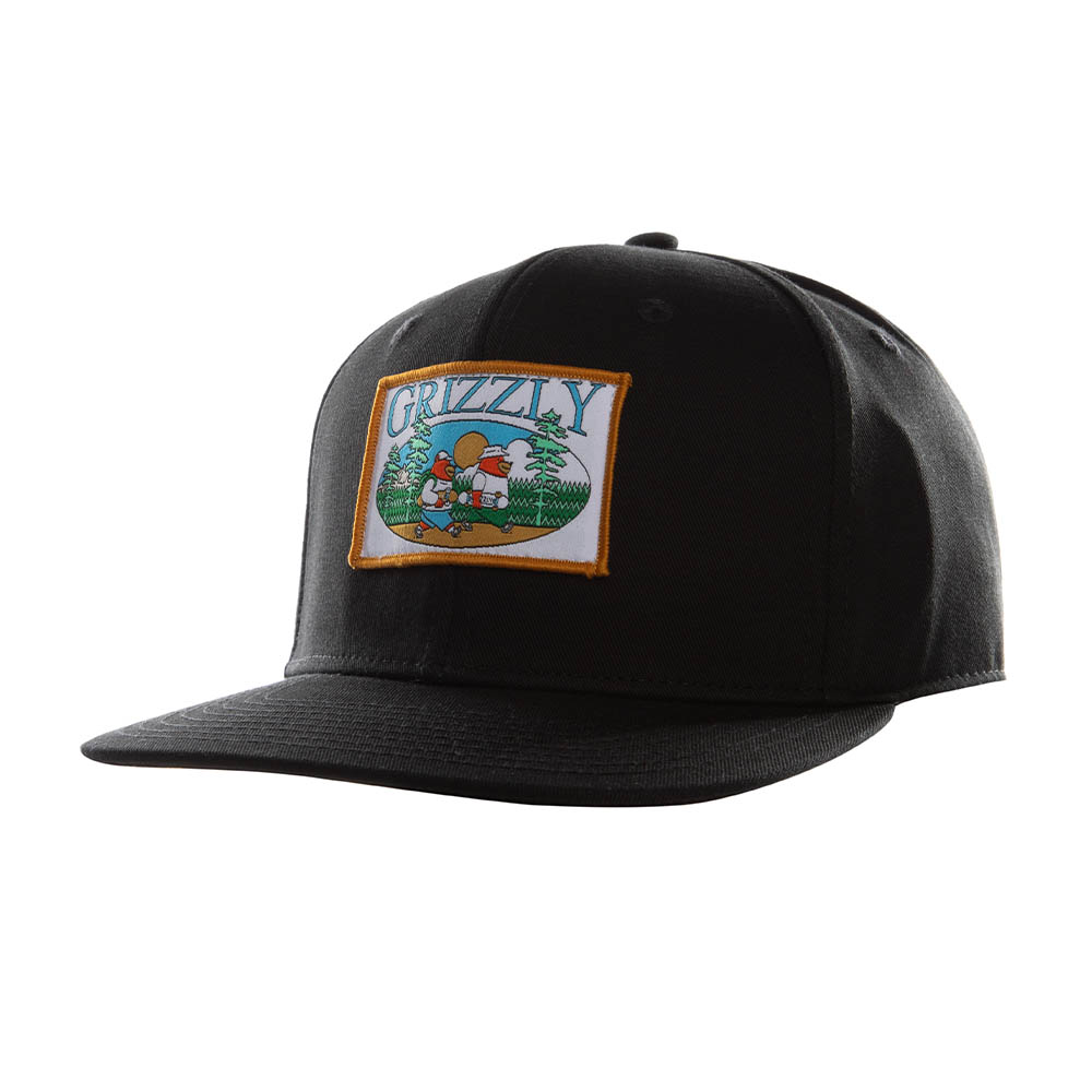 JOCKEY NEGRO GRIZZLY GRIPTAPE STAYCATION SNAPBACK BANGE WOVEN LABELWITH EMB/RAISED EDGE - 6