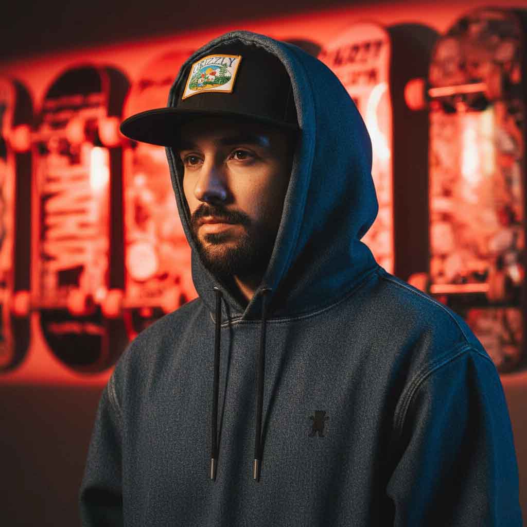 JOCKEY NEGRO GRIZZLY GRIPTAPE STAYCATION SNAPBACK BANGE WOVEN LABELWITH EMB/RAISED EDGE - 7
