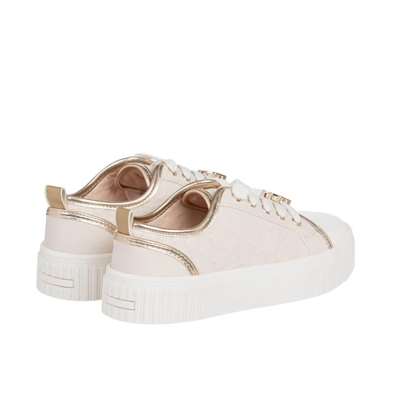 ZAPATILLA MUJER MICHAEL KORS SUMMER ALINE II BEIGE GOLD ORIGINALES - 4
