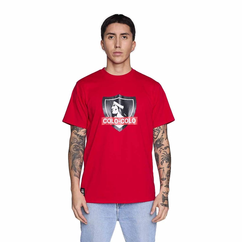 POLERA COLO COLO URBANO HOMBRE ESCUDO ROJO - 1