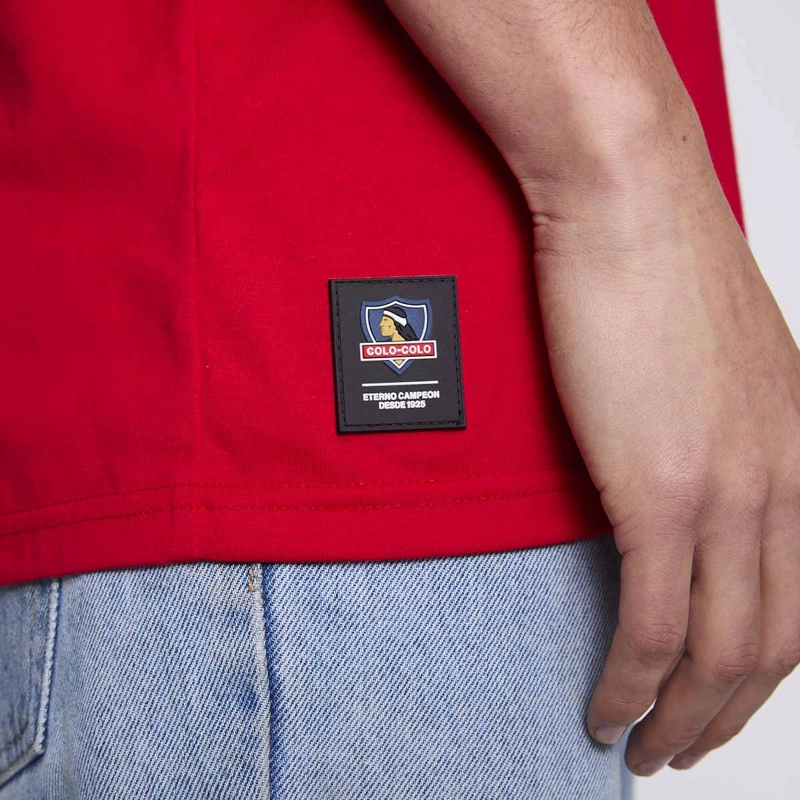 POLERA COLO COLO URBANO HOMBRE ESCUDO ROJO - 4