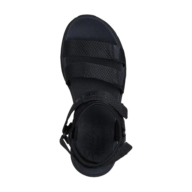 SANDALIAS URBANAS MUJER SKECHERS D'LUX WALKER GOING‑OUT VIBE NEGRO - 5