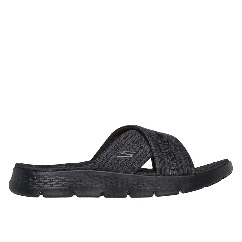 SANDALIAS MUJER SKECHERS GO WALK FLEX SANDAL IMPRESSED NEGRO - 3