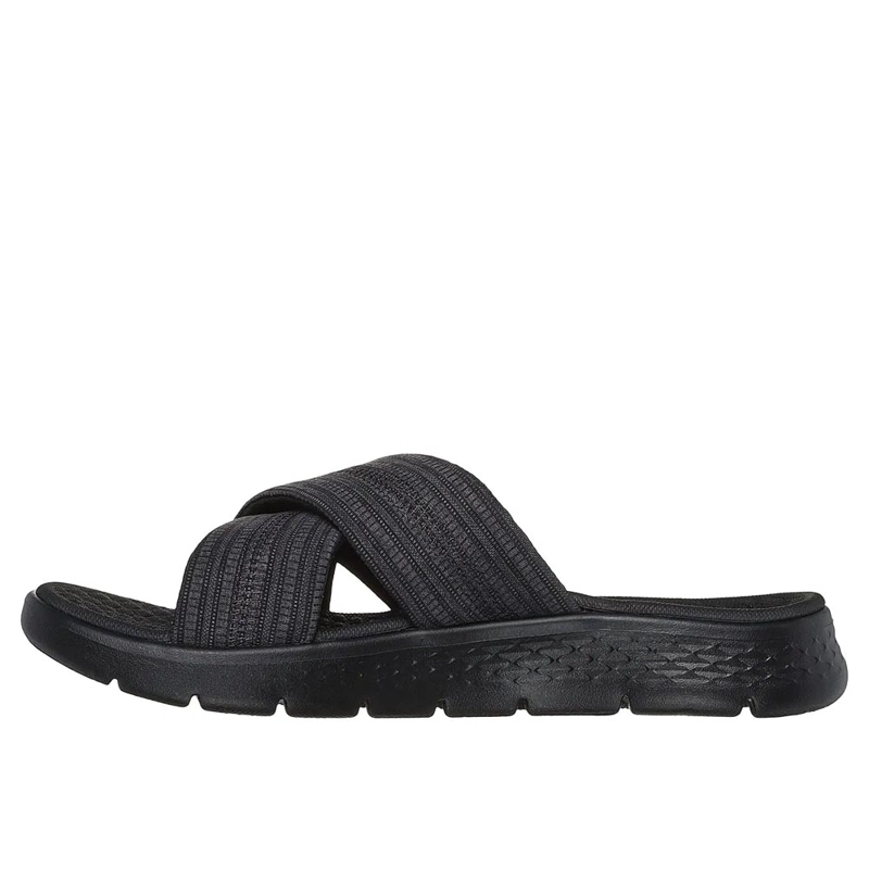 SANDALIAS MUJER SKECHERS GO WALK FLEX SANDAL IMPRESSED NEGRO - 4