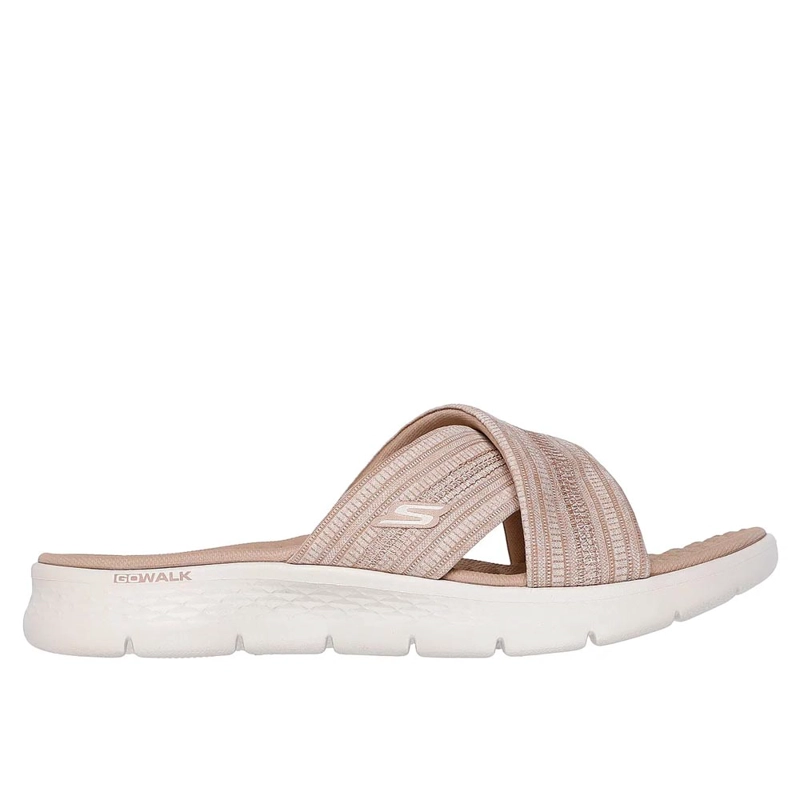 SANDALIAS MUJER SKECHERS GO WALK FLEX SANDAL IMPRESSED BEIGE - 2