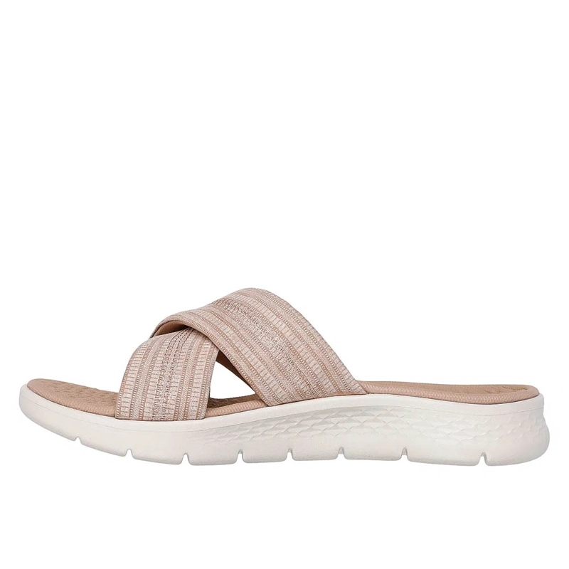 SANDALIAS MUJER SKECHERS GO WALK FLEX SANDAL IMPRESSED BEIGE - 3