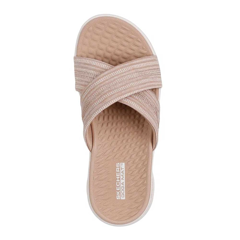 SANDALIAS MUJER SKECHERS GO WALK FLEX SANDAL IMPRESSED BEIGE - 4