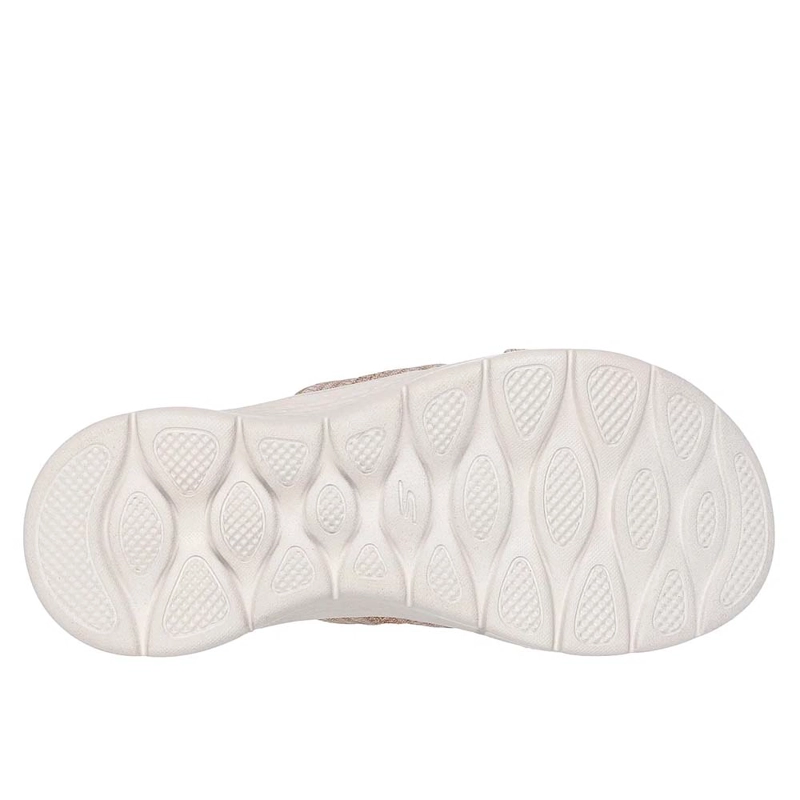 SANDALIAS MUJER SKECHERS GO WALK FLEX SANDAL IMPRESSED BEIGE - 5
