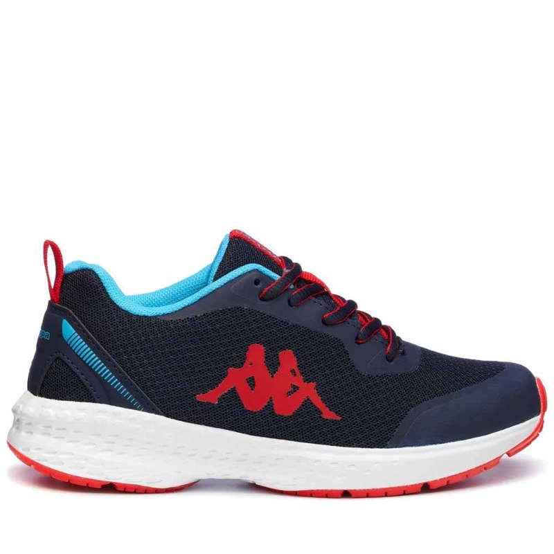 ZAPATILLA URBANA NIÑO KAPPA GLINCH LOGO AZUL ROJO TURQUESA - 1