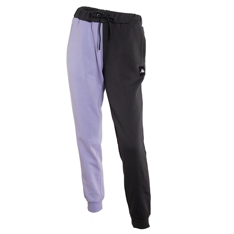 PANTALONES KAPPA MUJER DUAL LILA NEGRO - 1
