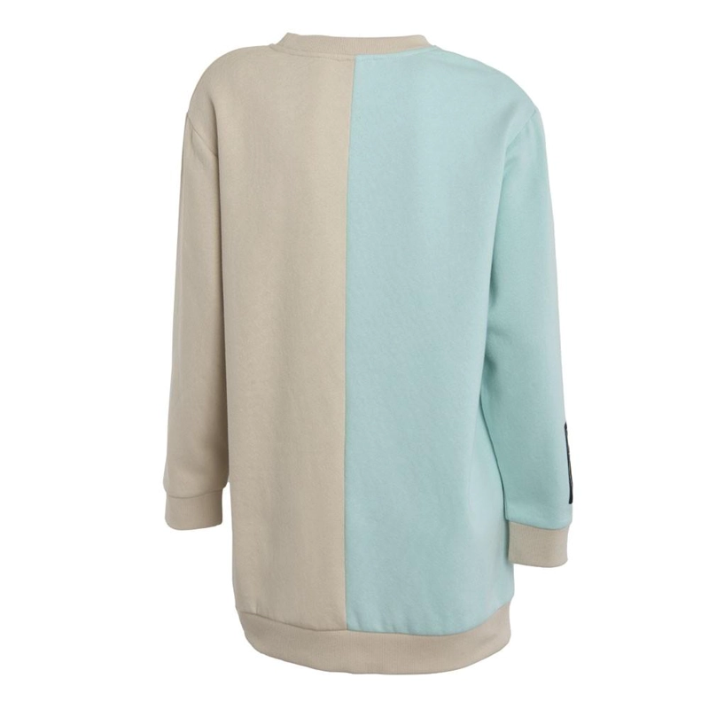 POLERON MUJER OVERSIZE SPLIT GREY AQUA CONFORT - 3