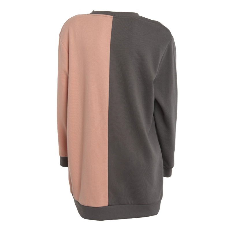 POLERON DE MUJER KAPPA OVERSIZE SPLIT GRIS NARANJO - 4