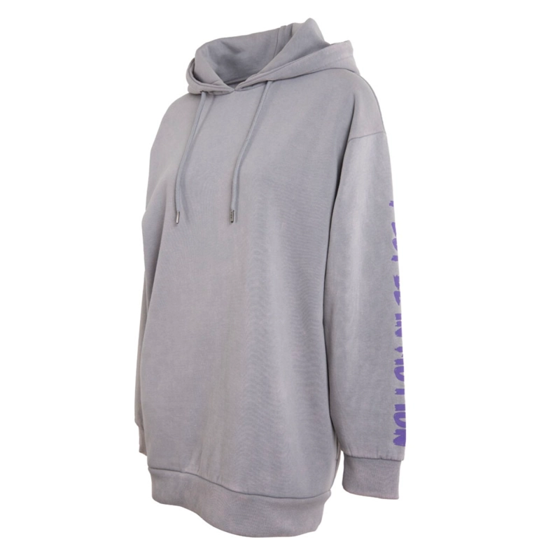 POLERON LARGO DE MUJER KAPPA HOODIE K GRIS - 2