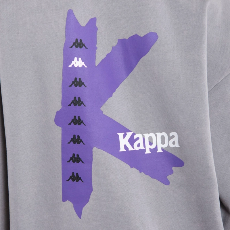 POLERON LARGO DE MUJER KAPPA HOODIE K GRIS - 3