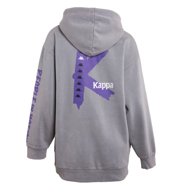 POLERON LARGO DE MUJER KAPPA HOODIE K GRIS - 4