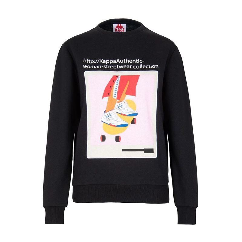 POLERON DE MUJER KAPPA LINK COLLECTION NEGRO - 1
