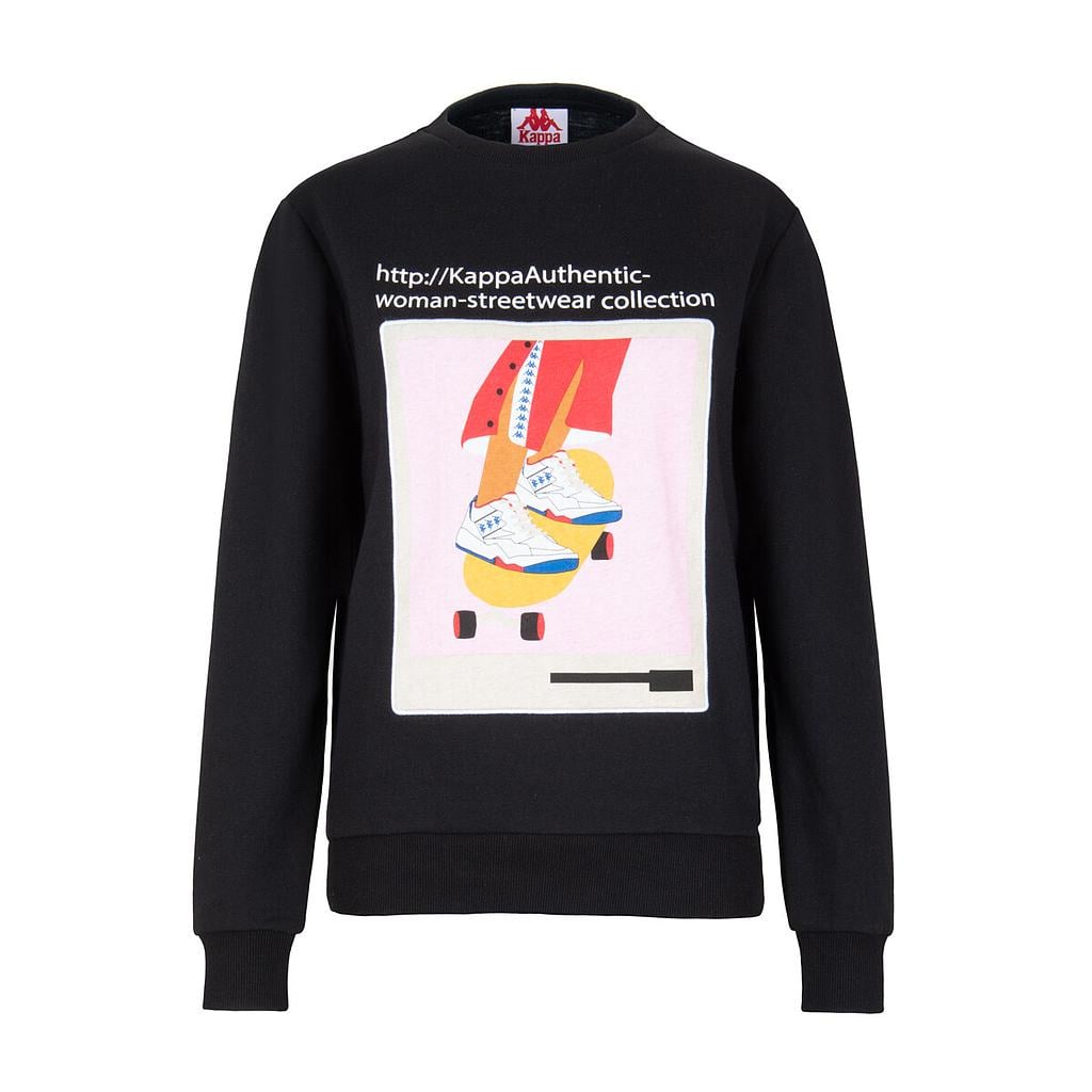POLERON DE MUJER KAPPA LINK COLLECTION NEGRO - 1
