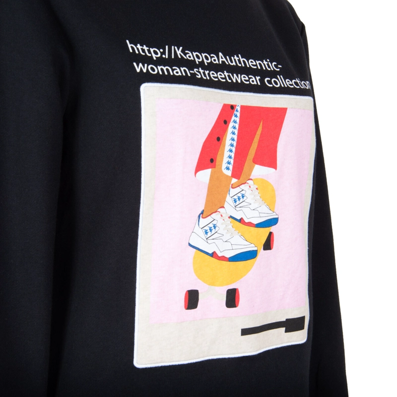 POLERON DE MUJER KAPPA LINK COLLECTION NEGRO - 4