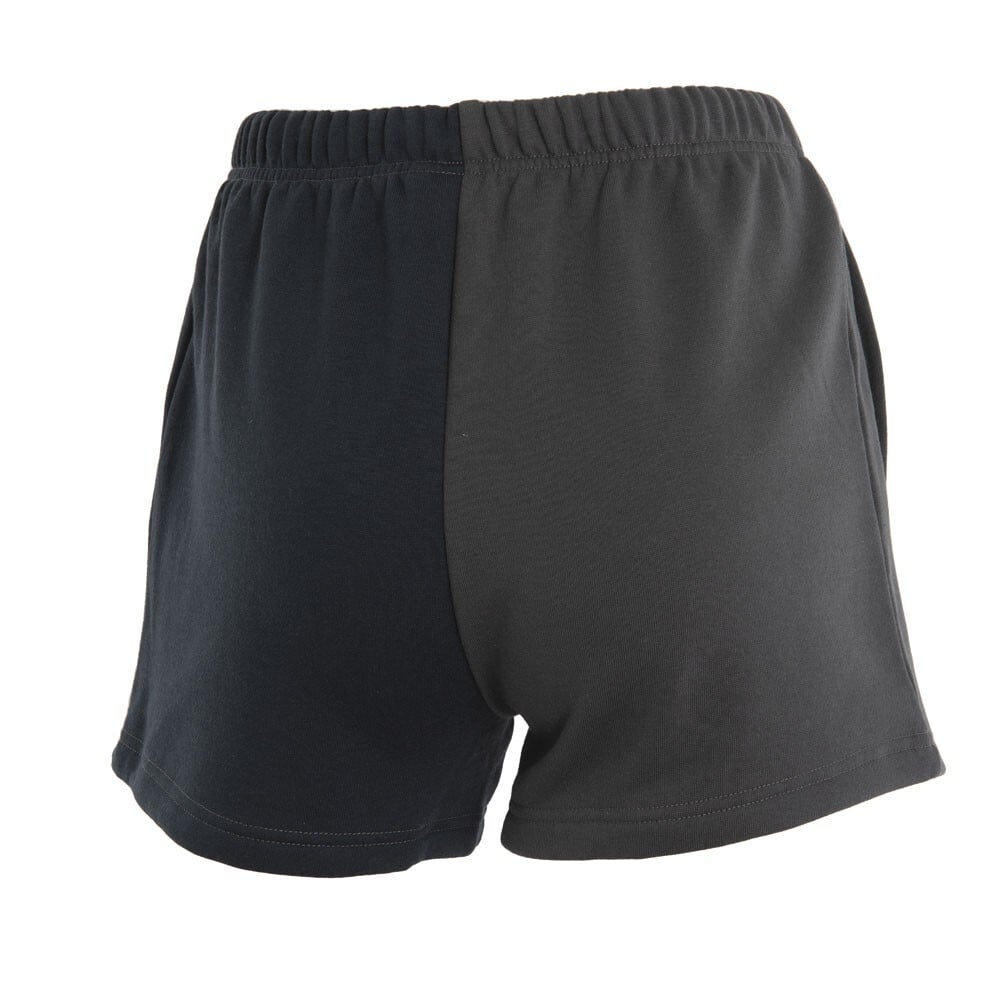 SHORT MUJER SPLIT NEGRO GRIS DEPORTIVO - 2