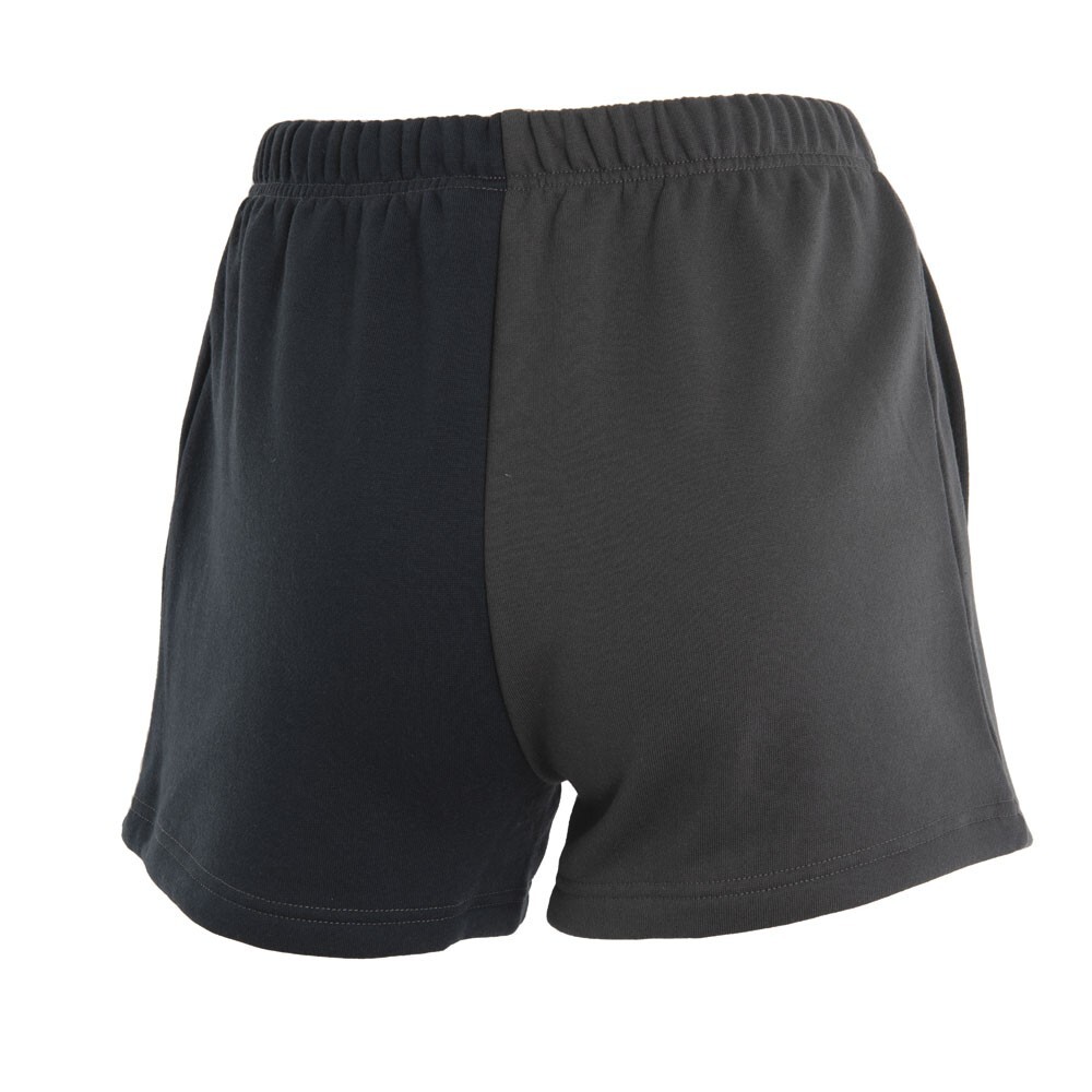 SHORT MUJER SPLIT NEGRO GRIS DEPORTIVO - 2