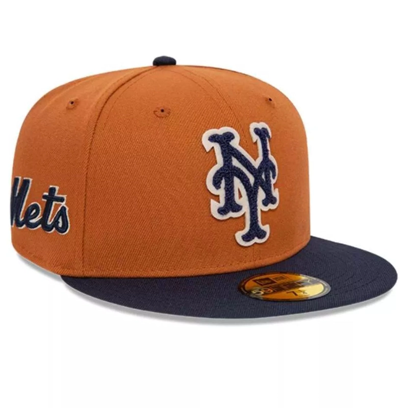 JOCKEY GORRA NEW ERA 59FIFTY NEW YORK METS MLB MED BROWN - 2