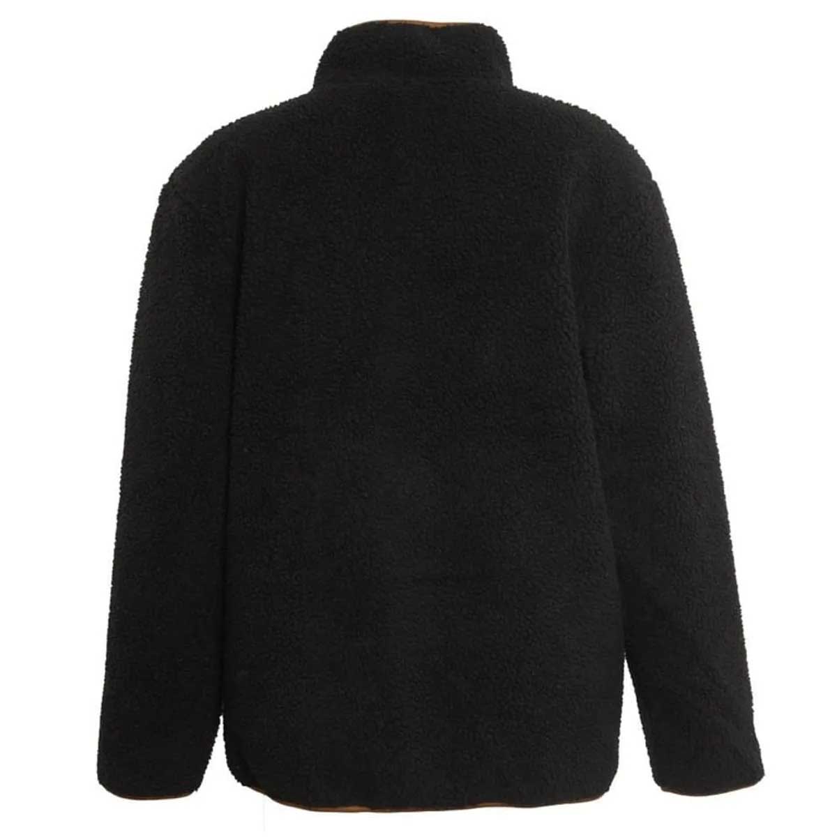 POLERON HOMBRE NIXON SHERPA HALF ZIP NEGRO BROWN - 3