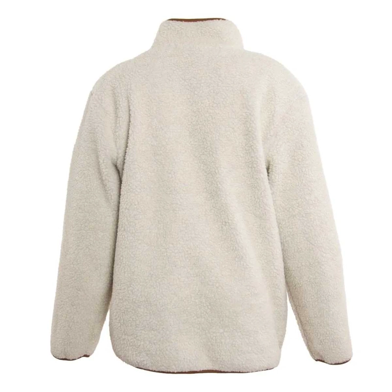 POLERON HOMBRE NIXON SHERPA HALF ZIP BEIGE BROWN - 3