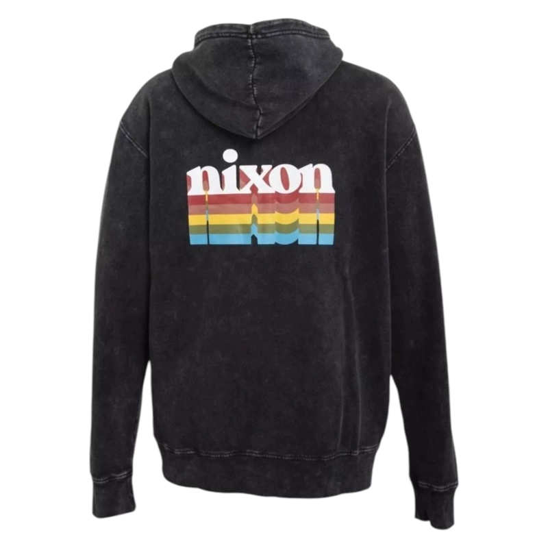 POLERON ZIPPER HOMBRE BLACK LOGO BACK RAINBOW - 2