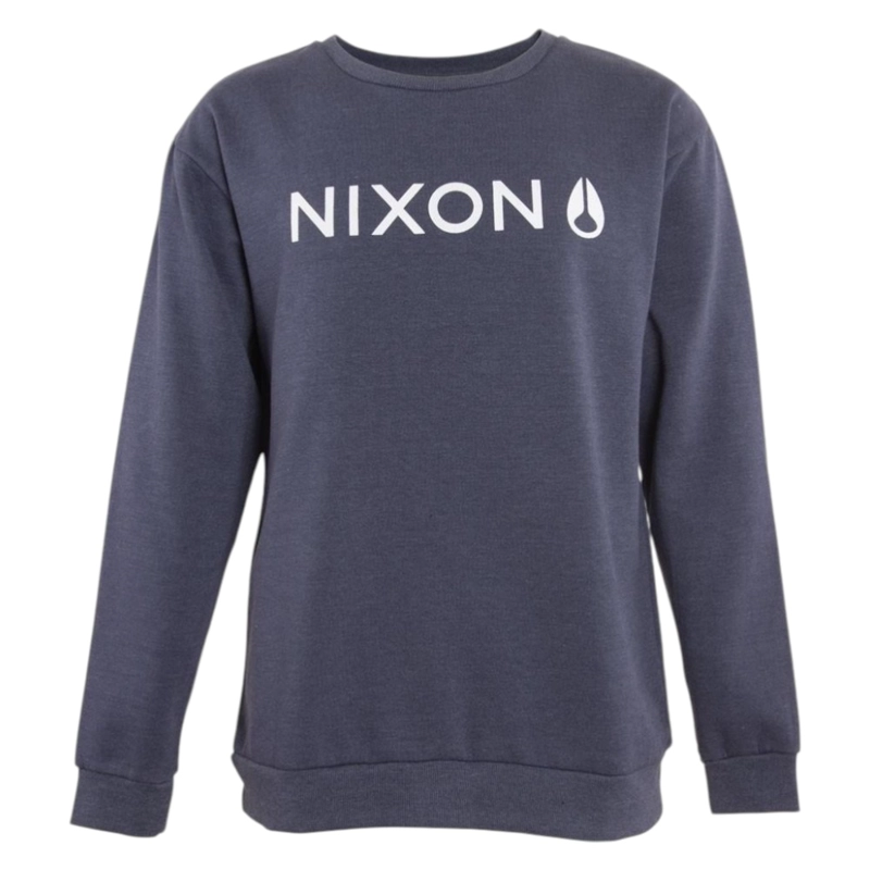 POLERON HOMBRE CREW BLUE LOGO WHITE - 1