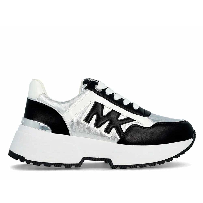 ZAPATILLA MUJER MICHAEL KORS ORIGINAL COSMO MADDY PLATEADO NEGRO - 1