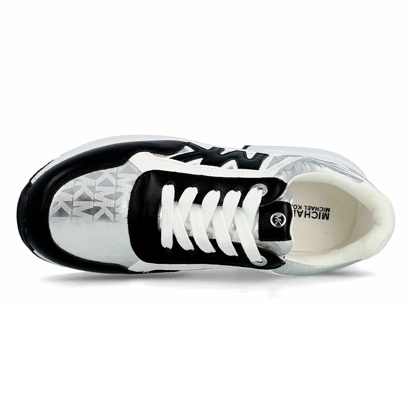 ZAPATILLA MUJER MICHAEL KORS ORIGINAL COSMO MADDY PLATEADO NEGRO - 3