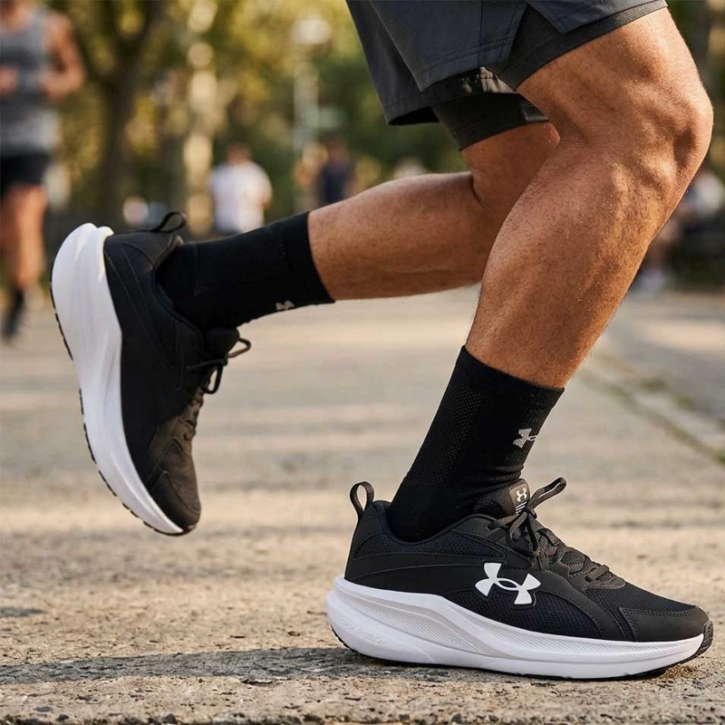 ZAPATILLA RUNNING HOMBRE UA ASSERT 11 NEGRO BLANCO - 6